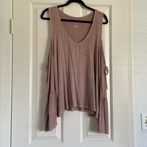 American Eagle Cold Shoulder Long Sleeve Top